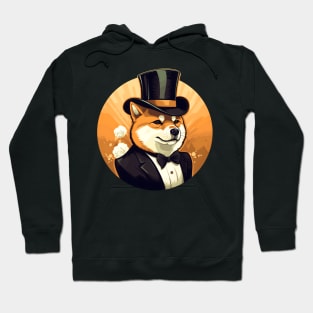 Shiba Inu with Top Hat Hoodie